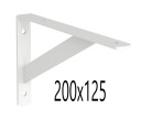 1x podpera police 200x125 <3mm> BIELA ​​podpera držiak police okenný parapet