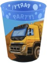 Opätovne použiteľný plastový pohár CONSTRUCTION Mixér na betón Birthday Party 250 ml