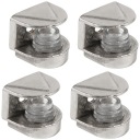 Podpera pre držiak sklenenej police, nastaviteľná Emuca, 4 ks