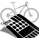 OCHRANNÉ NÁLEPKY NA BICYKEL 20 kusov 20x14cm ČIERNA
