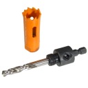 Sada - Bimetalová dierová píla, priemer 19 mm + adaptér
