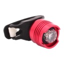 Červená kovová cyklistická lampa