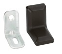 Kovový uholník fi4 tmavohnedý wenge + plast, 4 ks.