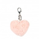Ozdobná nákupná taška Pompom Powder Pink Heart