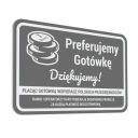 Preferujeme Hotovosť - nálepka 10x15