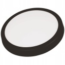 POVRCHOVÁ LED PANEL Stropná lampa 12W, okrúhla, ČIERNA