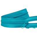 3mm páska na špirálový zips, TYRKYSOVÁ, 2 zipsy, 1 meter