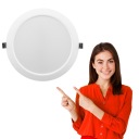 Kruhové LED svietidlo DONA, zapustené, neutrálne biele, 20W, stropné svietidlo, ľavé