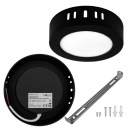 Prisadené stropné svietidlo Plafon LED okrúhle čierne 6W 12cm 4000K