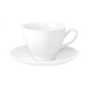 250ml šálka s podšálkou, biely POĽSKÝ porcelán