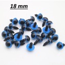 Oči oči pre hračky maskota 18 mm Modrá 10 ks (5 párov) so svorkami