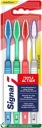 Zubné kefky SIGNAL Triple Action Medium, 4 kusy