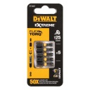 DT7382T Nárazové bity DEWALT T25x25mm Torsion 5ks