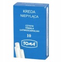Biela bezprašná školská krieda 10 ks