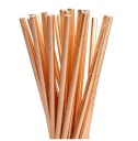 Slamky Papierové tuby Rose Gold eco eco 25 ks