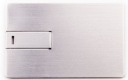 Kovová karta Pendrive 1 GB strieborná + gravírovanie