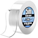 OBOJSTRANNÁ PÁSKA | 5m/2cm | NANO OPÄTOVNE POUŽITEĽNÉ LEPIDLO SILNÁ INŠTALÁCIA