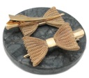 SPONA DO VLASOV ZLATÁ KOVOVÁ MAŠILKA 7,5 cm