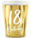 Poháre 18th Birthday Eighteen Golden 220 ml