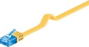 LAN UTP CAT 6A RJ45 plochý sieťový kábel Žltý 1m