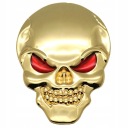 Nálepka SKULL 3D EBLEM na motocykel Auto GOLD