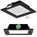 LED stropné svietidlo, zápustné, zápustné, 6W, 660lm, 4000K, čierne