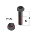 Kalená skrutka M14x50, trieda 10.9, mulčovač kosačky na trávu