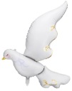Fóliový balónik Holubica Biela DOVE Svadobný krstný krst 80x100 cm