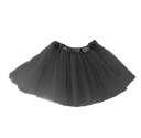 Tylová tutu sukňa pre dievčatá, VÝBORNÁ, čierna, 30 CM, karnevalová