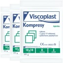 3 KS VISCOPLAST Sterilné gázové obklady 10 x 10 cm