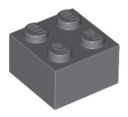 LEGO BEAM 2X2 DARK GREY Č. 3003 PRE 2 KS