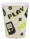 Gamer Herné papierové narodeninové poháre, 6 kusov, 220 ml