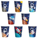 Papierové poháre COSMOS Stars Planets Galaxy Birthday 220ml 8 ks.