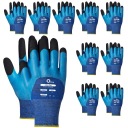 10X RUKAVICE PRACOVNÉ RUKAVICE SILNÉ UNIVERZÁLNE BlueFom 9/L