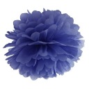 Bambuľka z hodvábneho papiera - PartyDeco - námornícka modrá 25 cm