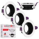 Halogénové LED stropné svietidlo ROUND GU10 Biela Čierna MOVABLE Očko x 3
