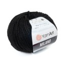 50 g akrylovej vlny z alpaky YarnArt Milano black 850