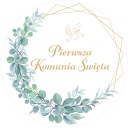 Nálepka na prijímanie Prvé sväté prijímanie Eukalyptus Boho Dekorácia 10cm