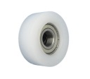 Plastový valček s ložiskom, priemer 41 mm, priemer 12 mm
