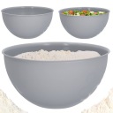 VEĽKÁ PLASTOVÁ KUCHYŇSKÁ MISA, ŠEDÁ 28 CM, MISKA NA ŠĽAHANIE, 6L