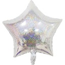 Fóliový balónik SILVER STAR HOLOGRAPHIC glitter PARTY HEL 45