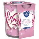 PARAFÍNOVÁ SVIEČKA VONNÁ SVIEČKA v GLASS 22H 100G BISPOL LOVE LETTER