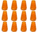 LEGO 4589b KUŽEL 1x1 priehľadná oranžová trans (3g) 12 ks.