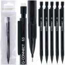 MECHANICKÁ ceruzka s gumou 0,5 mm 3 GRAPHITES HB ČIERNA Q-CONNECT - 5 kusov