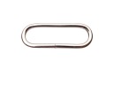 Oválny kožený rám 40 / 10 / 3 mm 10 kusov, strieborný