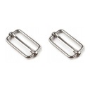 Nastavovač popruhu tašky 12x16 mm nikel - 2 kusy