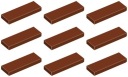 LEGO TILE 63864 TILE 1x3 hnedá (6g) 9 ks