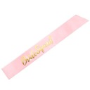 ružová SASH zlatá BRIDE SQUAD hen party 75 cm
