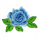 Nášivka FLOWER rose aplikácia zlatomodrá