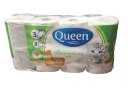 Toaletný papier Queen harmanček 8 ks 3-vrstvový Biely 8 roliek